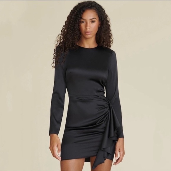Veronica Beard Dresses & Skirts - Veronica Beard Rula Silk Ruffle Cocktail Dress in Black